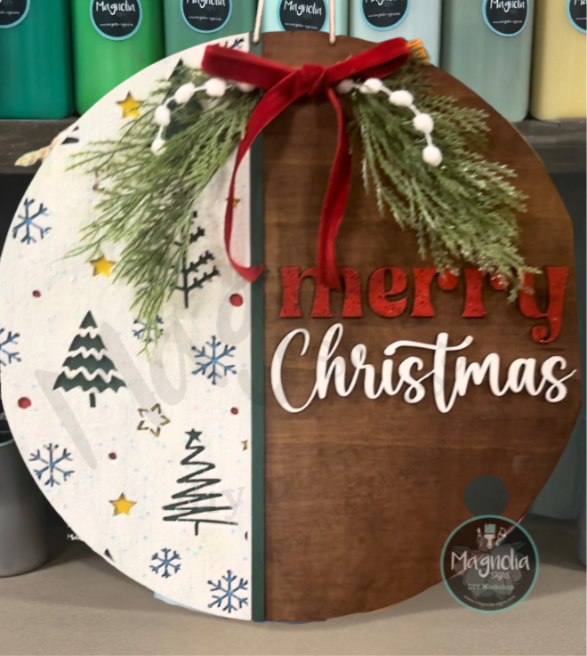 Double Sided Seasonal Doorhanger