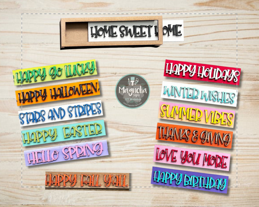 Seasonal Interchangeable Display Box-Spring/Easter edition