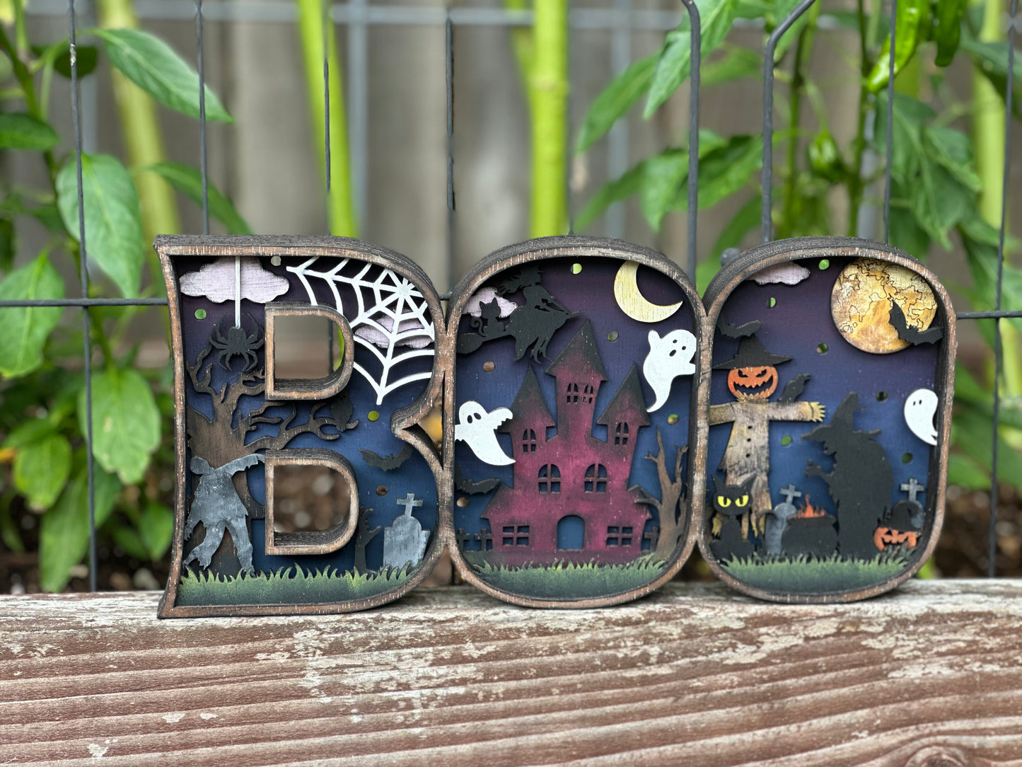 Lighted Layered Boo Sitter