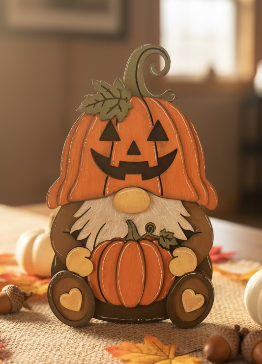 Pumpkin Gnome Sitter