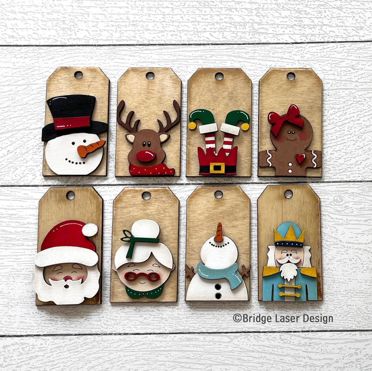 3D Laser cut Christmas Tag Ornaments