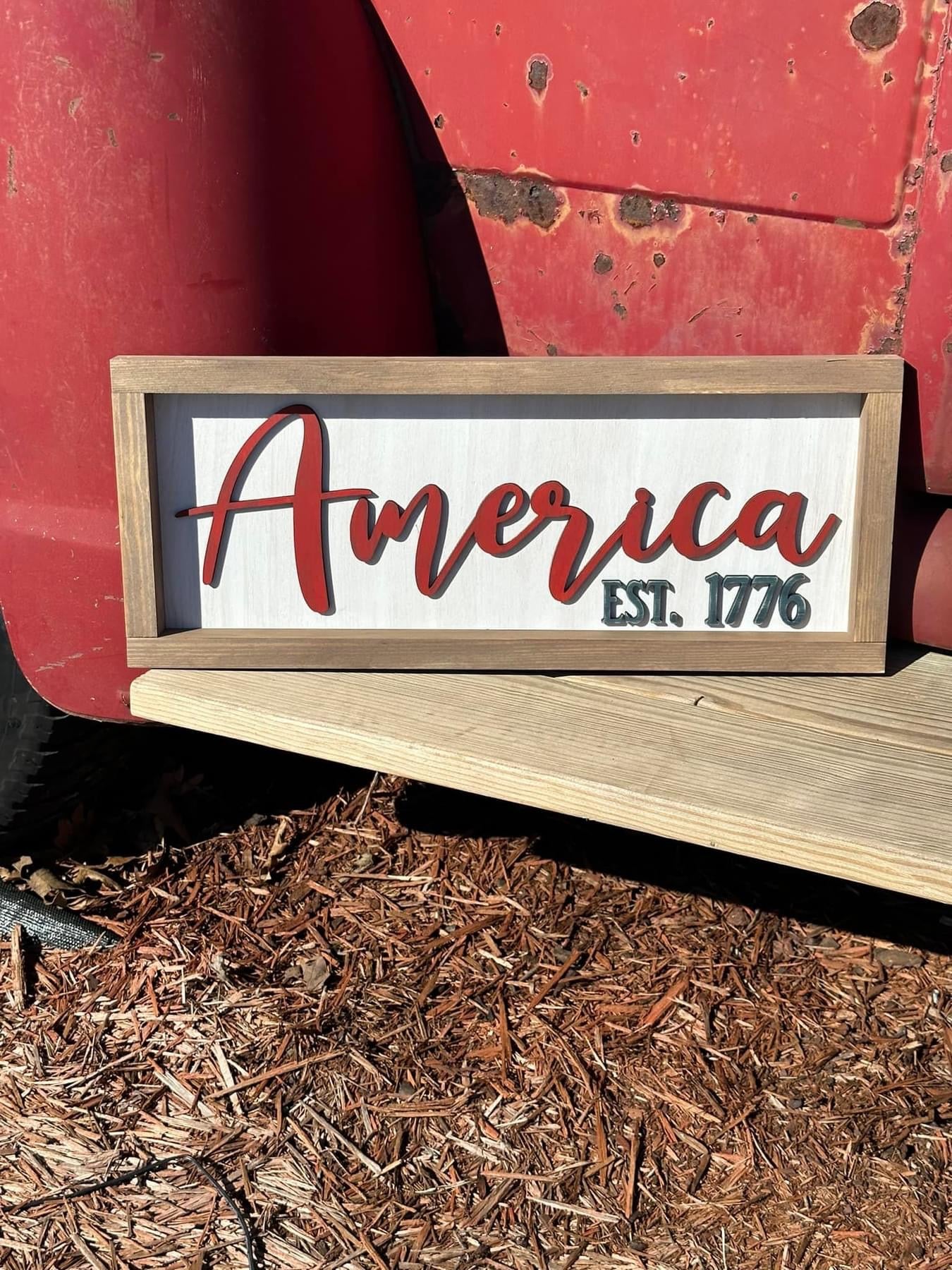 PRE-ORDER 2023 Patriotic Laser Cut Signs- PREORDER