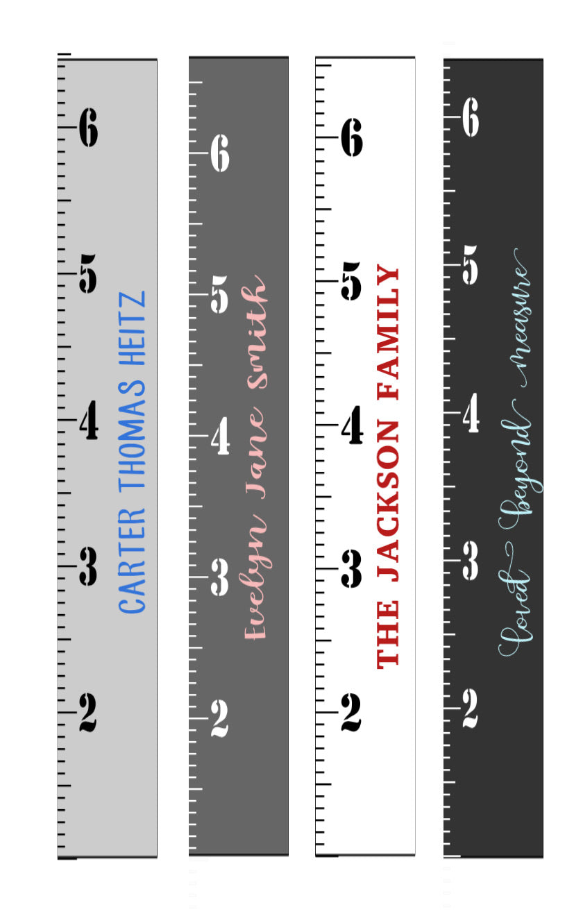 Growth Chart with Laser Cut Name and Numbers