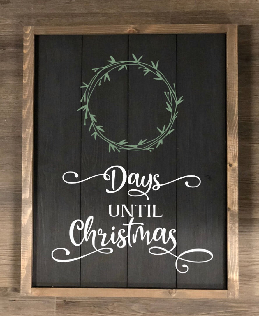 Days until Christmas wreath