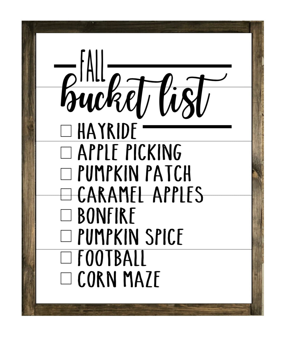 Fall Bucket List