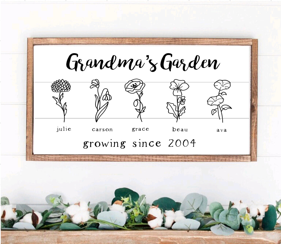Birth Month Garden