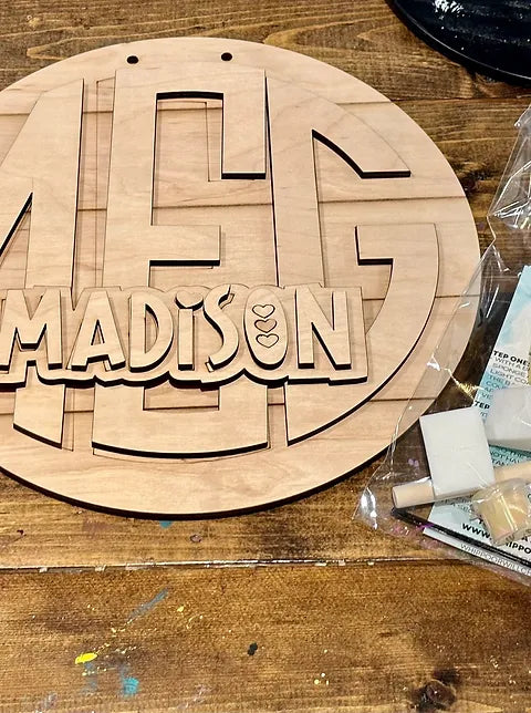 PREORDER- Monogram Kid Sign- PREORDER