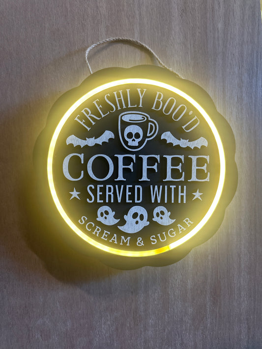 Lighted Freshly Boo’d Coffee
