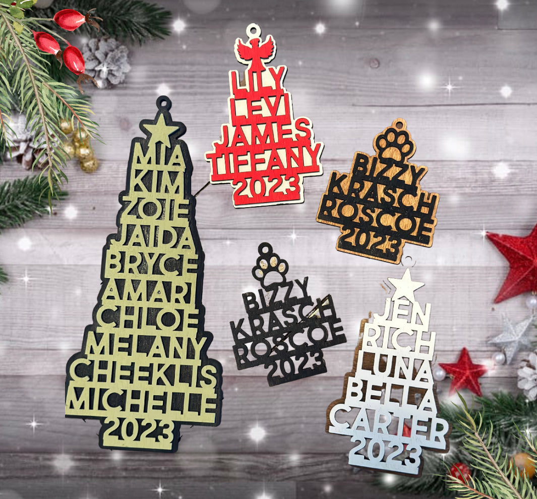 Tree Of Names Ornament- PRE ORDER