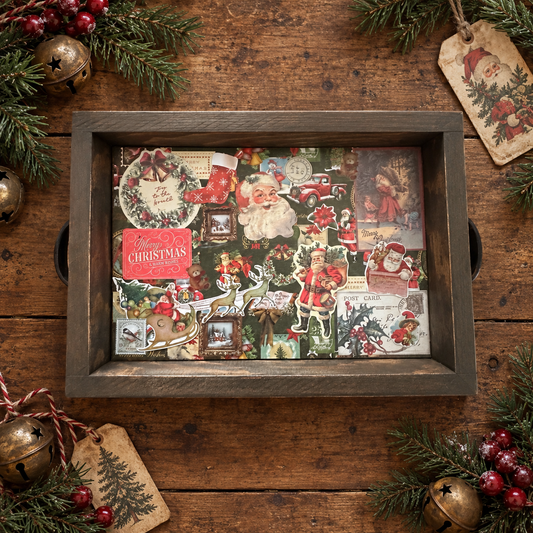 Vintage Holiday Interchangeable Collage Tray