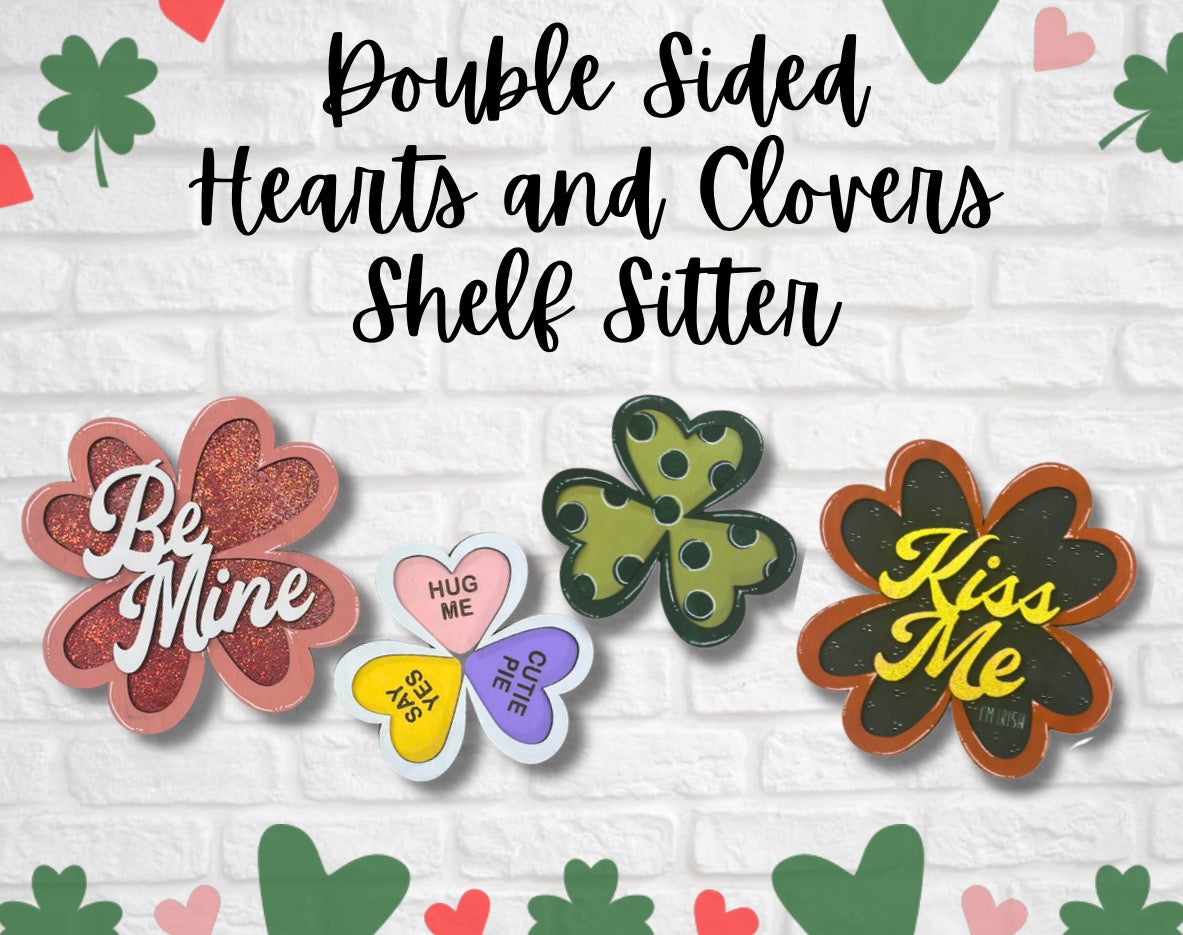 Double Sided Hearts and Clovers Sitter