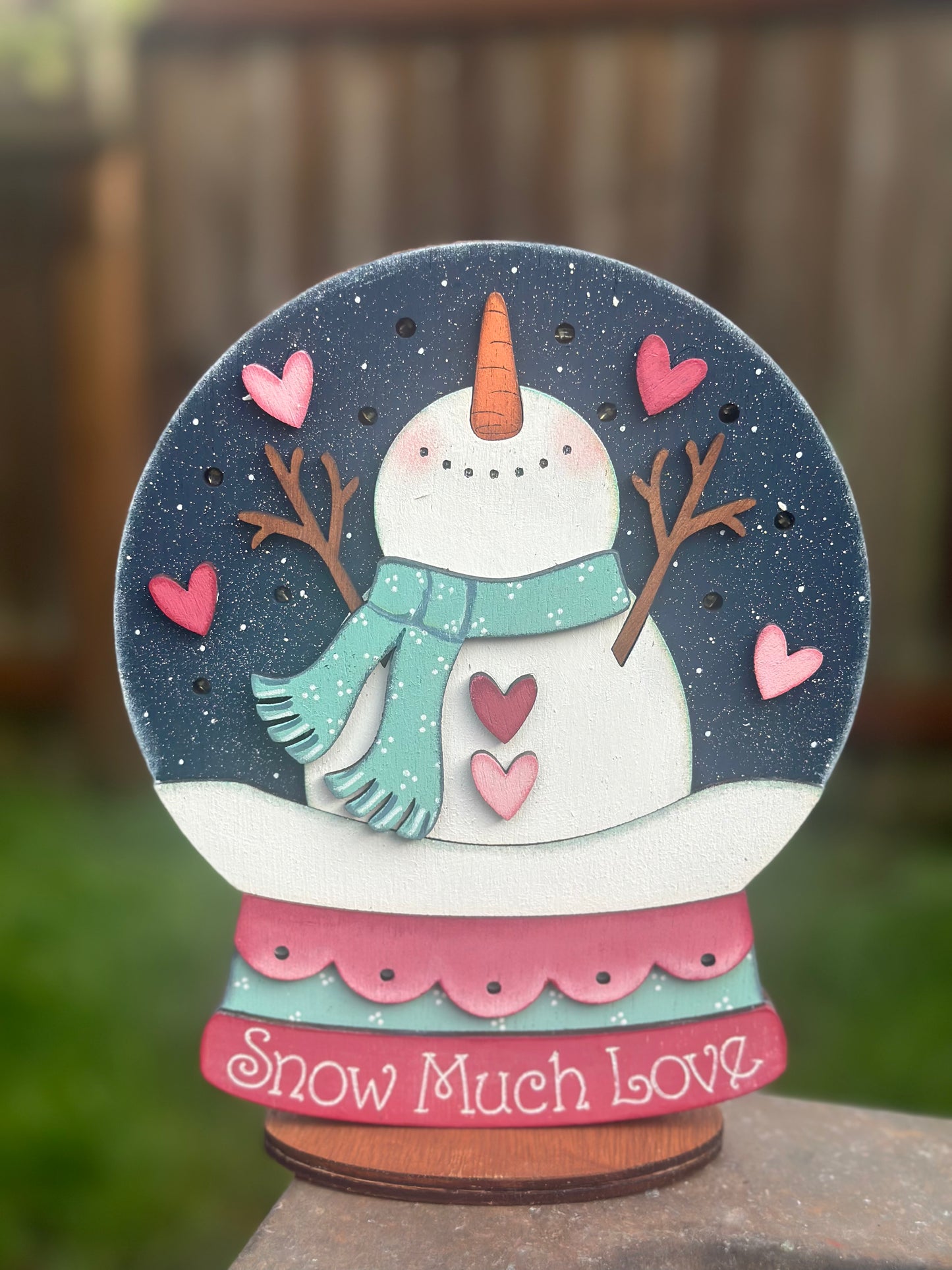 Snow Much Love Lighted Snowglobe Sitter