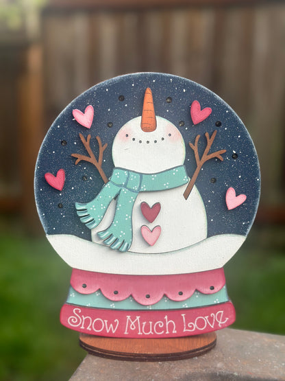 Snow Much Love Lighted Snowglobe Sitter