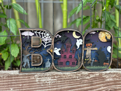 Lighted Layered Boo Sitter