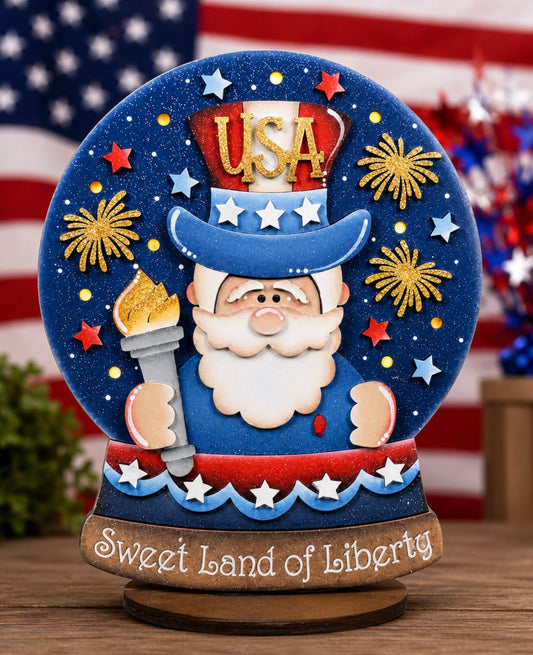 Lighted Patriotic Snowglobe