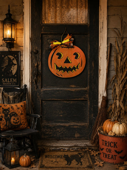 Vintage Inspired Pumpkin Doorhanger