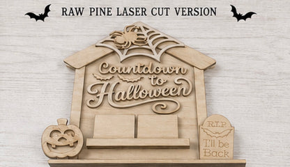 Countdown to Halloween Light-Up DIY Wood Sitter