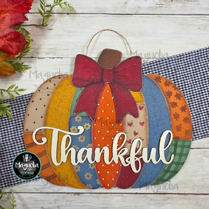 Patchwork Pumpkin Doorhanger