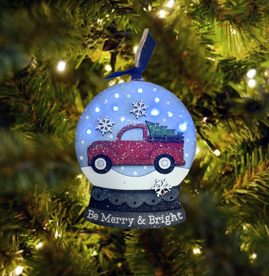 Lighted Snowglobe Ornaments