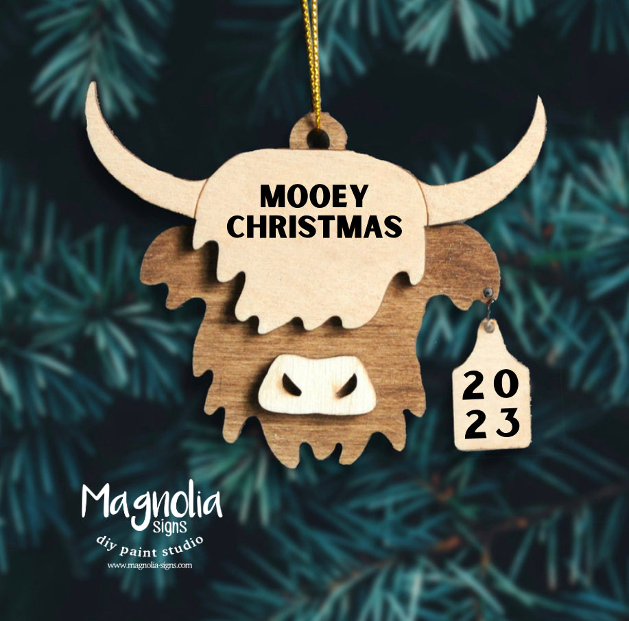 Highland Cow Personalized Ornament