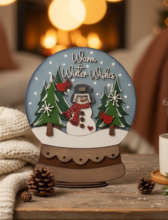 Lighted Snowglobe Shelf Sitter