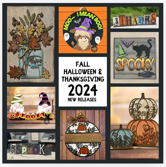 Fall/Halloween/Thanksgiving Laser Cut Projects 2024 Release