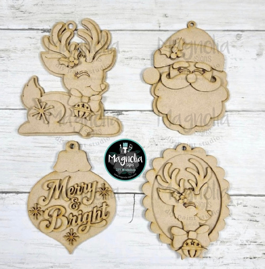 Christmas Ornament Paint-Along LIVE | Set of 4 + DIY Kit