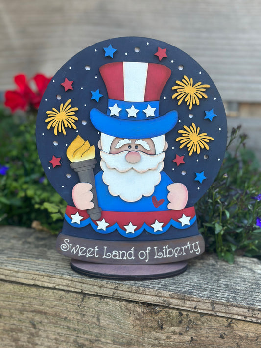 Lighted Patriotic Snowglobe