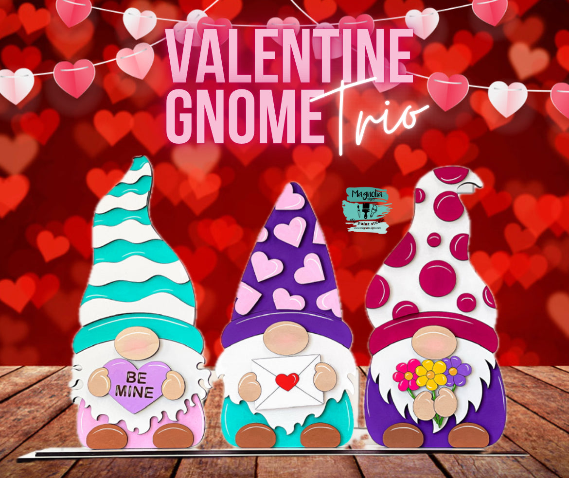 Valentine Gnome Trio
