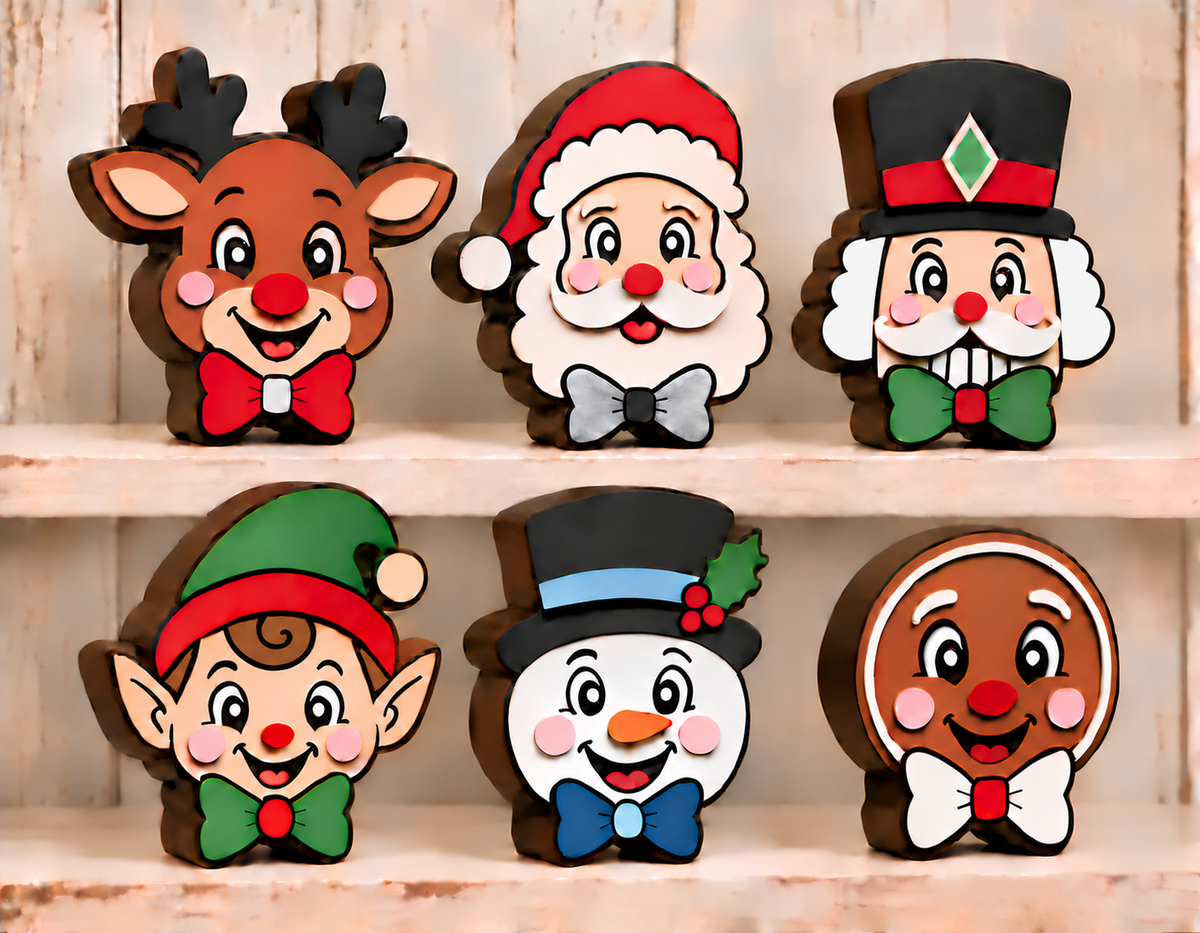 Vintage Inspired Christmas Chunky Sitters