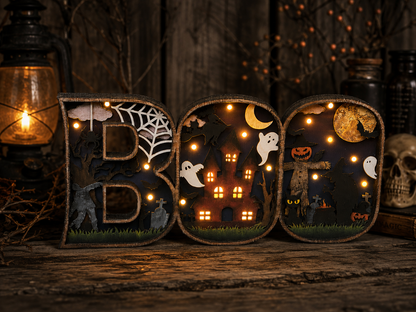Lighted Layered Boo Sitter
