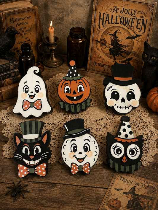 Vintage Inspired Halloween Chunky Sitters