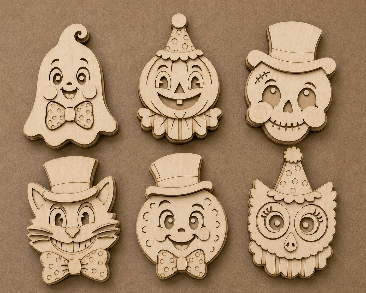 Vintage Inspired Halloween Chunky Sitters