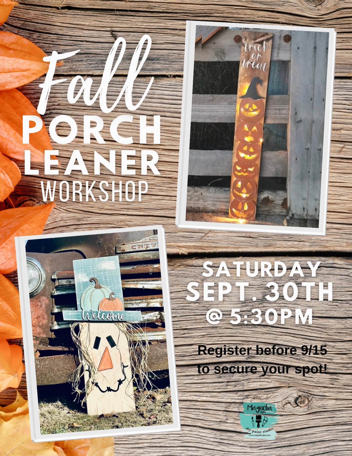 Fall Porch Leaner Workshop