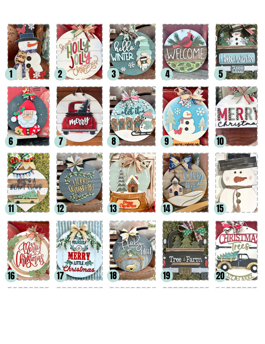 2023 Winter and Christmas Doorhangers- PRE-ORDER