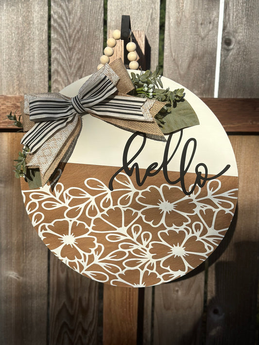 Simple Floral with 3D wording