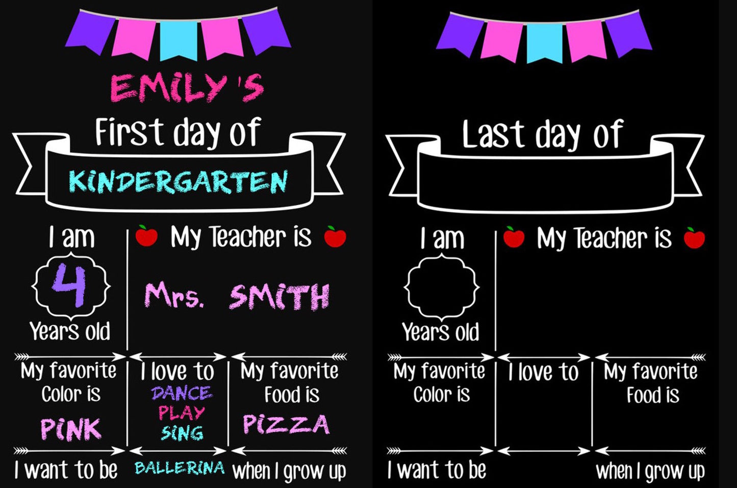 First/last day of school sign