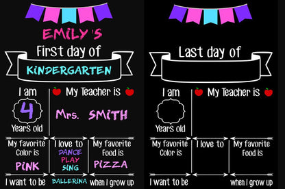 First/last day of school sign