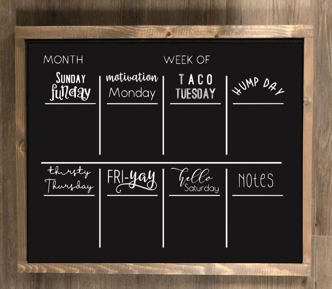 Chalkboard Calendar