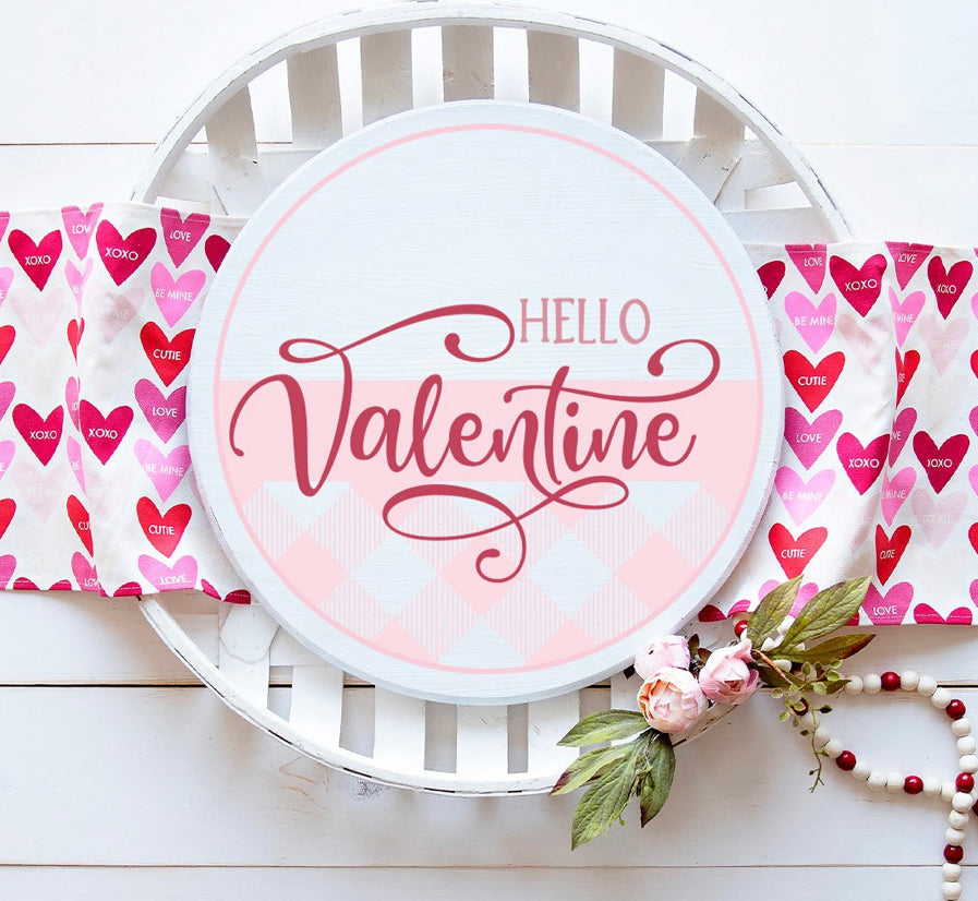 Valentine Stenciled Rounds