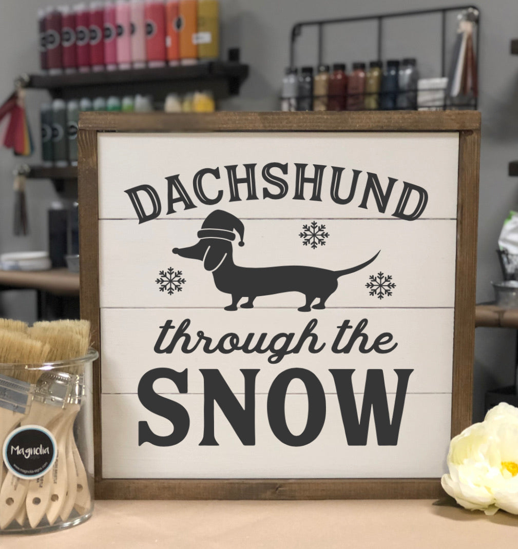 Dachshund through the snow
