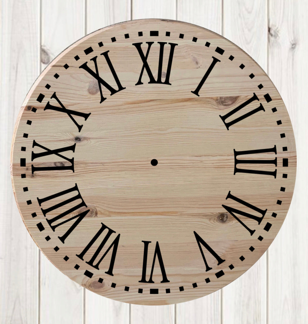 Farmhouse Style Clock- with personalization