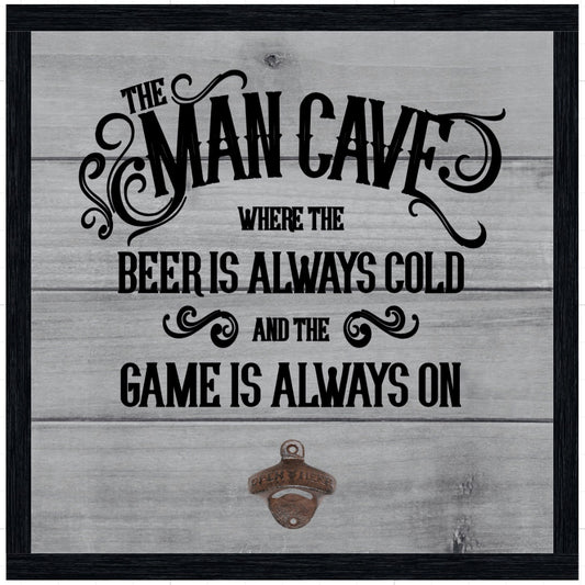 Man Cave with Vintage Style Bottle Opener