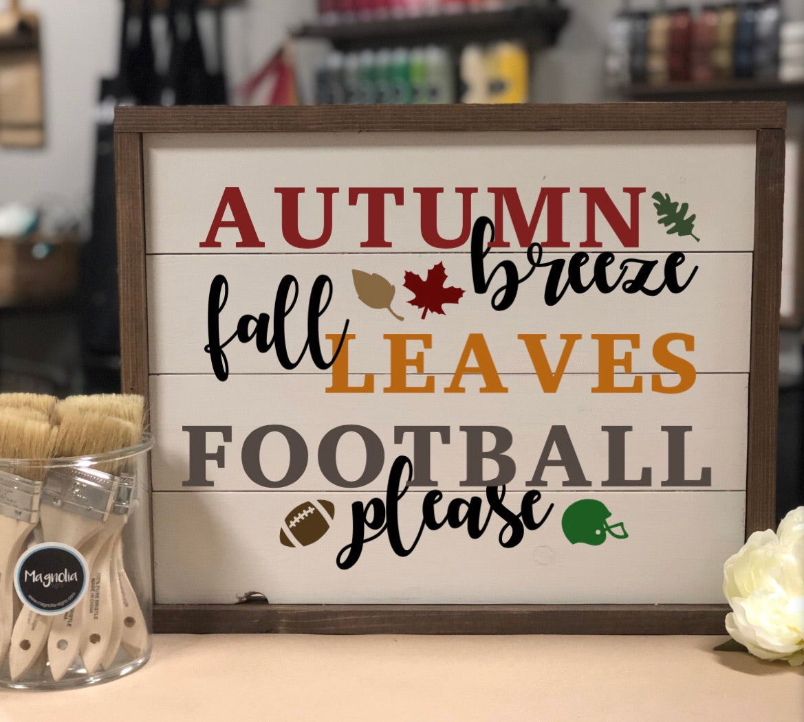 Autumn Breeze Fall Leaves Football Please