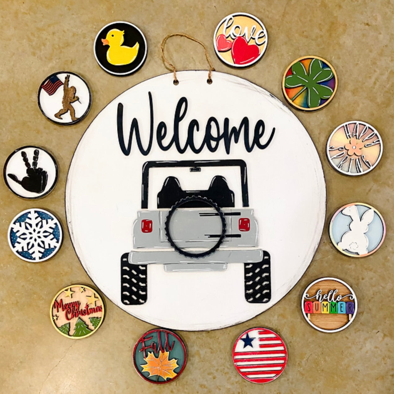 PRE-ORDER Welcome Jeep Doorhanger PREORDER