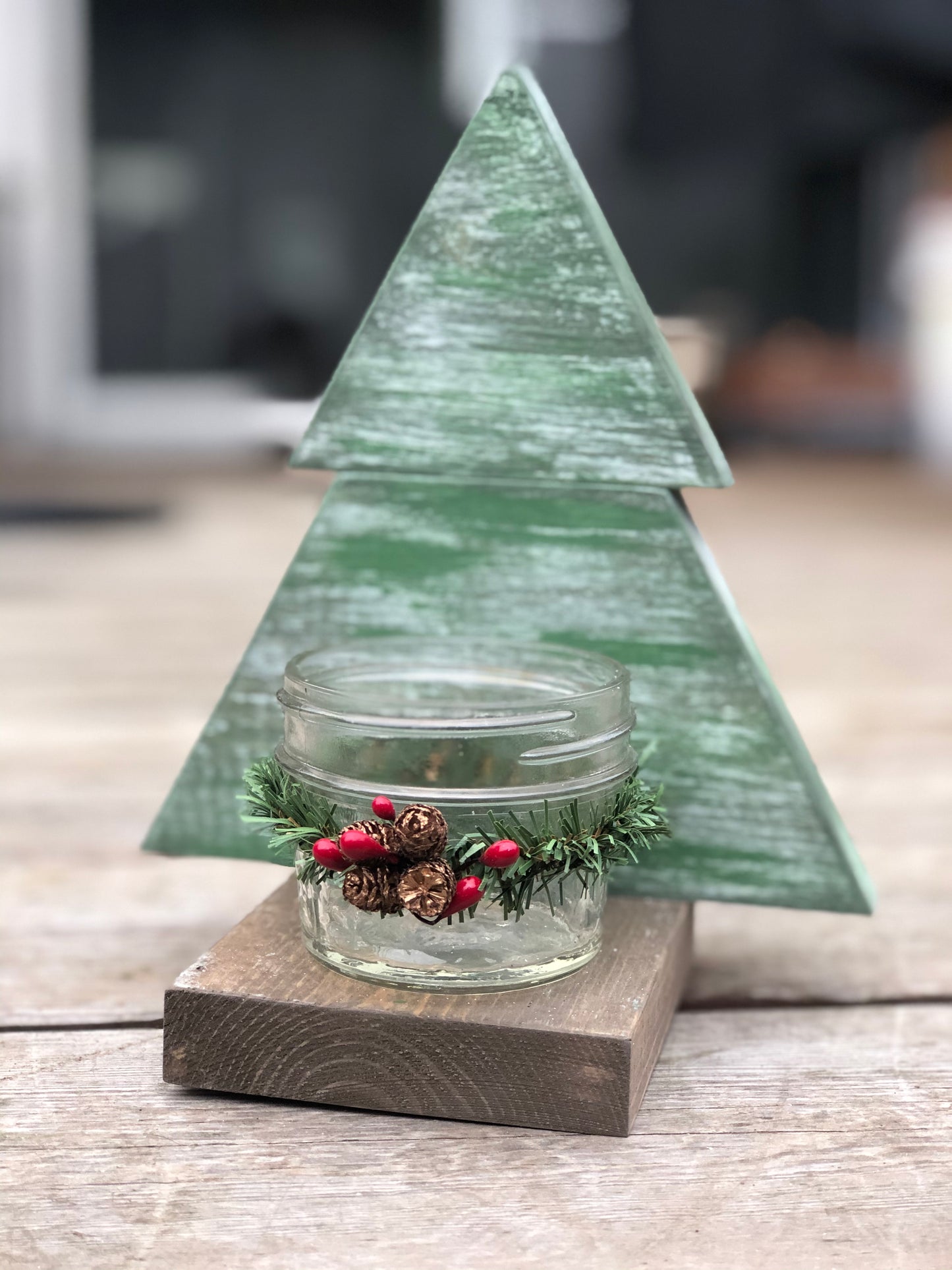Rustic Tree Candle Holder