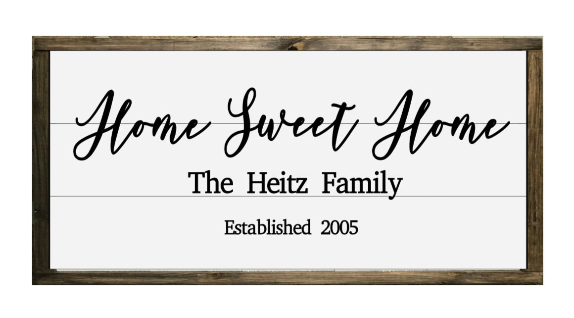 Home Sweet Home - your family name