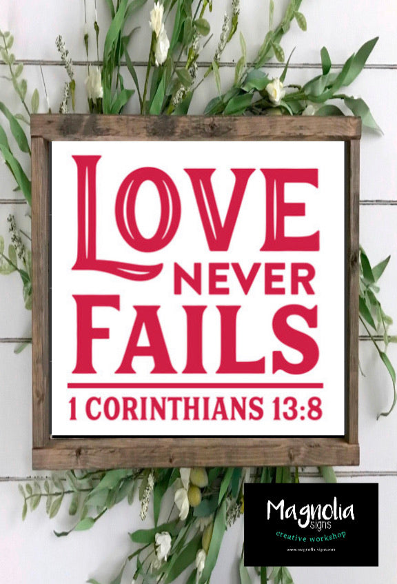 Love never fails