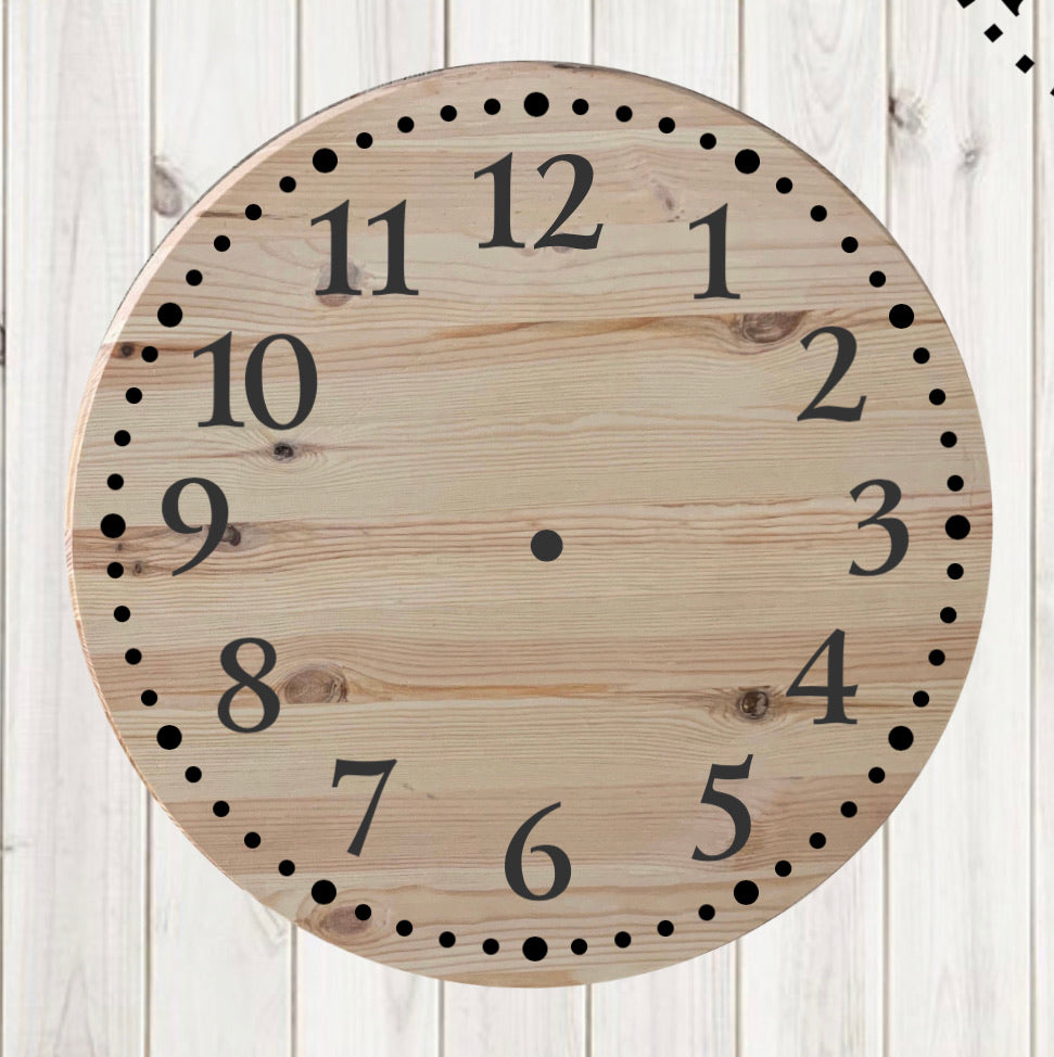 Farmhouse Style Clock- with personalization